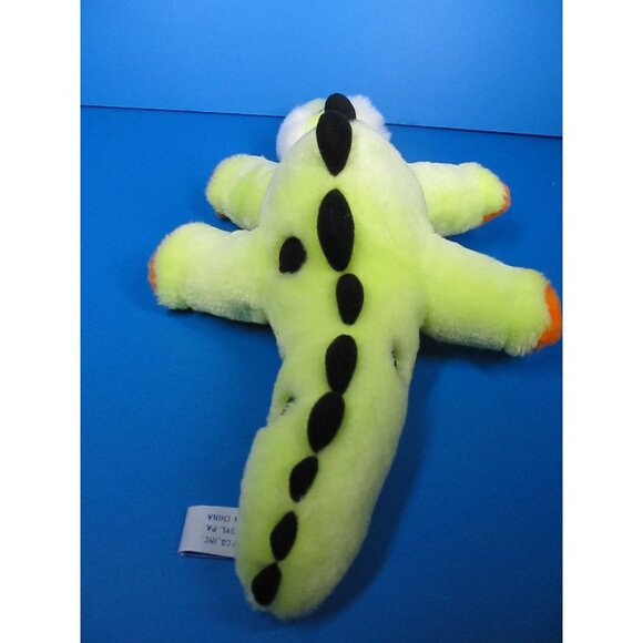 BJ Toys Neon Green Plush Dinosaur Toy With Black Spots  15" - Picture 5 of 10